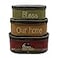 CVHOMEDECO. CVHOMEDECO Primitives Rustic Oval Bless Our home Cardboard Nesting Boxes Large 934 x 512 x 4 Inch Set of 3