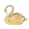 Janshe Cul Golden Swan Trinket Boxes Hinged HandPainted Jewelry Box Animals Figurine Craft Ornaments Unique Gift for Home Decor
