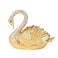 Janshe Cul Golden Swan Trinket Boxes Hinged HandPainted Jewelry Box Animals Figurine Craft Ornaments Unique Gift for Home Decor