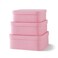 SoulLane Soul Lane Set of 3 Textured Pink Boxes with Rounded Edges Decorative Cardboard Boxes with Lids Nesting Gift Storage Large Paperboard Containers for Organizing and Keepsakes