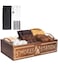 Extguds SMores Station with Cutout HandlesSets1 Smores Caddy4 Roasting Sticksfor Fire PitPerfect for Party Outdoor Camping and BonfiresWoodenRustic Brown