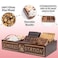 Extguds SMores Station with Cutout HandlesSets1 Smores Caddy4 Roasting Sticksfor Fire PitPerfect for Party Outdoor Camping and BonfiresWoodenRustic Brown