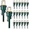 Honoson 120 Count 5 mm Winter LED Replacement Bulbs Bulk Wide Angle Winter LED Light Bulbs String Replacement Festival Light Garland Outdoor Tree Home Decoration Green Base with Warm White Bulb