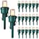 Honoson 120 Count 5 mm Winter LED Replacement Bulbs Bulk Wide Angle Winter LED Light Bulbs String Replacement Festival Light Garland Outdoor Tree Home Decoration Green Base with Warm White Bulb