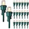 Honoson 120 Count 5 mm Winter LED Replacement Bulbs Bulk Wide Angle Winter LED Light Bulbs String Replacement Festival Light Garland Outdoor Tree Home Decoration Green Base with Warm White Bulb
