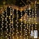 suddus Curtain Lights for Bedroom 200 Led Hanging String Light Outdoor Fairy Curtain Lights Indoor for Christmas Dorm Wall Backdrop Window Wedding Party Birthday Decor Warm White