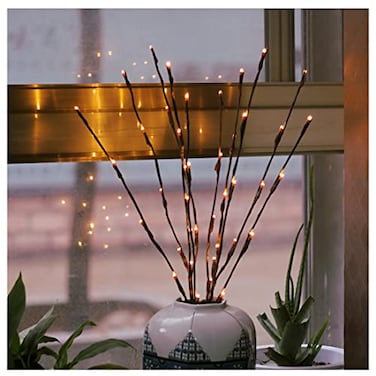 MoKa MoKa 2 Pack Branch Lights Led Branches Battery Powered Decorative Lights Tall Vase Filler Willow Twig Lighted Branch for Home Decoration Warm White 29 Inches 20 LED Lights Branches Light
