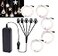 Ourbest EL Wire Lights Battery Powered Wearable Led Wire Lights 5in1 neon String LightDIY neon Sign kit StaySlowFast Flash Party Decoration 1M White