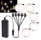 Ourbest EL Wire Lights Battery Powered Wearable Led Wire Lights 5in1 neon String LightDIY neon Sign kit StaySlowFast Flash Party Decoration 1M White