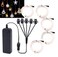Ourbest EL Wire Lights Battery Powered Wearable Led Wire Lights 5in1 neon String LightDIY neon Sign kit StaySlowFast Flash Party Decoration 1M White