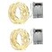 BXROIU 2 x 20LEDs Fairy Lights Battery Operated Silver Wire 2 Mode Chains String Lights for Bedroom Christmas Party Decoration Warm White 66