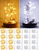 HOBAYS 20 Pack Fairy Lights Battery Operated 33ft 20 LED Mini String Lights Copper Wire Twinkle Lights for Mason Jars Festivals Wedding Christmas Party Centerpiece Table Decorations Warm White Cool Wh