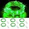 CYLAPEX 6 Pack Fairy Lights Battery Operated 7ft 20 LED Mini String Lights Silver Wire Firefly Starry Moon Twinkle Lights for Halloween Mason Jars Party Christmas Centerpiece Table Decorations Green