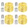Homemory 4 Pack 20 Ft 60 LED Fairy Lights Battery Operated Christmas Lights with Remote Waterproof 8 Modes Firefly Twinkle String Lights for Party Bedroom Wedding Christmas Decorations