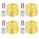 Homemory 4 Pack 20 Ft 60 LED Fairy Lights Battery Operated Christmas Lights with Remote Waterproof 8 Modes Firefly Twinkle String Lights for Party Bedroom Wedding Christmas Decorations