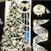 GIHOO Christmas Tree Decorations String Lights 32ft 100 LED Lights Copper Wire Ribbon Bows Lights for Party Weddings Holiday Christmas Tree Decorations Silvery Warm Light Battery Powered
