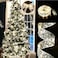 GIHOO Christmas Tree Decorations String Lights 32ft 100 LED Lights Copper Wire Ribbon Bows Lights for Party Weddings Holiday Christmas Tree Decorations Silvery Warm Light Battery Powered