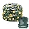 MASHANG Christmas Lights Battery String Lights 33FT 100 Micro LEDs Starry Lights Fairy Lights Firefly Lights with Dark Green Copper Wire for Christmas Tree Wreath DIY Wedding HolidayWarm White
