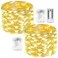 EXF 2Pack Fairy Lights Battery Operated with Remote Waterproof 33FT 100 LED Battery String Lights Outdoor Indoor 8 Modes Twinkle Lights with Timer for Bedroom Classroom DIY Christmas Decor Warm White