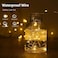 EXF 2Pack Fairy Lights Battery Operated with Timer Waterproof 16FT 50 LED String Lights Indoor Outdoor Cuttable Starry Fairy Lights for Christmas Home Bedroom Wedding DIY Centerpiece Decor Warm White