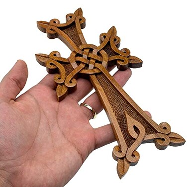 Handcraftoria Handmade Wall cross with ornaments from armenian cross