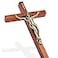DCCXN Crucifix Wall Cross Wooden Catholic Hanging Jesus Christ Cross for Wall Decor 10 Inch