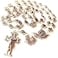elegantmedical HANDMADE Saint StBenedict Rosary Crucifix Cross Silver Plated beads Catholic necklace gift box Saint StBenedict