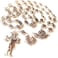 elegantmedical HANDMADE Saint StBenedict Rosary Crucifix Cross Silver Plated beads Catholic necklace gift box Saint StBenedict