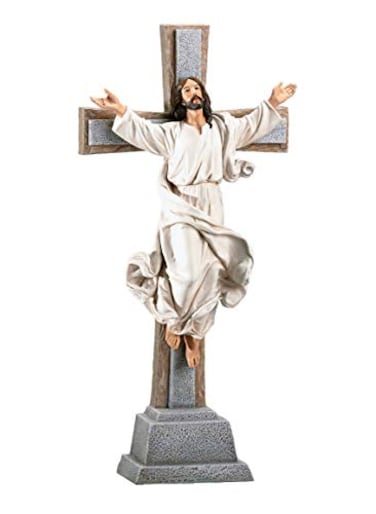Joseph's Studio Josephs Studio by Roman 15 Risen Christ Tabletop Crucifix Easter Decoration Christian Religious Home Dcor