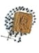 LION OF JUDAH MARKET Olive Wood First Communion Jewelry Box with Rosary Deep Blue Glass