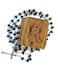 LION OF JUDAH MARKET Olive Wood First Communion Jewelry Box with Rosary Deep Blue Glass