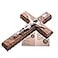 Holy Land Market Saint Benedict Wall Crucifix Handmade Olive Wood Cross Silver Tone Corpus Catholic Home Decor 12 Inches