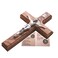 Holy Land Market Saint Benedict Wall Crucifix Handmade Olive Wood Cross Silver Tone Corpus Catholic Home Decor 12 Inches