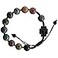 Sine Cera Multicolor Onyx Jujube Wood Adjustable 10mm Rosary Bracelet