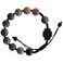 Sine Cera Multicolor Onyx Jujube Wood Adjustable 10mm Rosary Bracelet