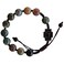 Sine Cera Multicolor Onyx Jujube Wood Adjustable 10mm Rosary Bracelet