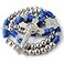 HanlinCC 10mm Stainless Steel Beads Large and Heavy Rugged Durable Paracord Rosary for Men with StMichael Center Piece and StBenedict Crucifix Blue