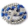 HanlinCC 10mm Stainless Steel Beads Large and Heavy Rugged Durable Paracord Rosary for Men with StMichael Center Piece and StBenedict Crucifix Blue