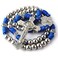 HanlinCC 10mm Stainless Steel Beads Large and Heavy Rugged Durable Paracord Rosary for Men with StMichael Center Piece and StBenedict Crucifix Blue