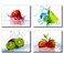 TEKMENT Fruit Wall Art for Kitchen SZ 4 Piece Set Vivid Fruits and Ice Picture Home Decor Cool Summer Canvas Prints in Dining Room Waterproof Artwork Bracket Mounted Ready Hanging 1