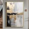 Mostemauo Modern Black Gold Abstract Wall Art 16x24inch No Frame Perfect for Living Room Decor