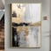 Mostemauo Modern Black Gold Abstract Wall Art 16x24inch No Frame Perfect for Living Room Decor