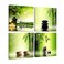 Pyradecor Modern 4 Panel Stretched Contemporary Zen Canvas Prints Perfect Bamboo Green Pictures on Canvas Wall Art for Home Office Decorations Living Room Bedroom
