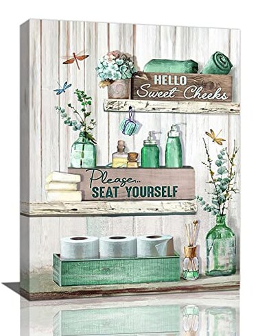 citari Bathroom Decor Wall Art Bathroom Rules Wall Decor Dragonfly Wall Art Teal Rustic Farmhouse Bathroom Canvas Prints Signs Wood Background Bathroom Pictures Artwork Framed Bath Laundry Home Decor