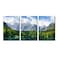Pacimo 3 Pieces Nature Scenery Wall Art Decor Beautiful Landscape with Turquoise Lake Forest and Mountains Pictures Painting Print on Canvas Modern Artwork Stretched Framed Ready to Hang 16x24x3 Panel