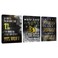 Unbruvo 3 Piece Black Wall Art Modern Motivational Quotes Wall Art Canvas Art Inspiring Entrepreneur Hustle Poster Prints Wall Decor Office Wall Decorations Framed Posters for Office36Wx 16H