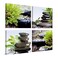 YPY Zen Bathroom Decor Meditation Canvas Wall Art Water Stone and Green Plants Pictures for Yoga Spa and Office Calming Relaxing Wall Art for Office Bedroom Living Room 12x12in 4 Panels