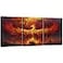 Yetaryy Fire Phoenix Wall Art Prints Volcanic Burning Phoenix Birds Canvas Picture Posters Prints Artwork 3 Piece Home Office Living Room Bedroom Decor Framed Ready to Hang 36 W x 16 H