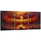 Yetaryy Fire Phoenix Wall Art Prints Volcanic Burning Phoenix Birds Canvas Picture Posters Prints Artwork 3 Piece Home Office Living Room Bedroom Decor Framed Ready to Hang 36 W x 16 H