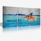 KAWAHONE 3 Panels Modern Framed Inspirational Quote Canvas Wall ArtMindset is Everything Goldfish Strong Shark Motivational Posters Framed Bathroom Bedroom Office Decor Framed Ready to Hang